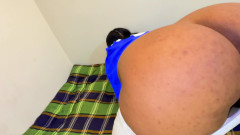 Aria Mia: Grande rabo latina colagem menina quer anal duro de estranho!
