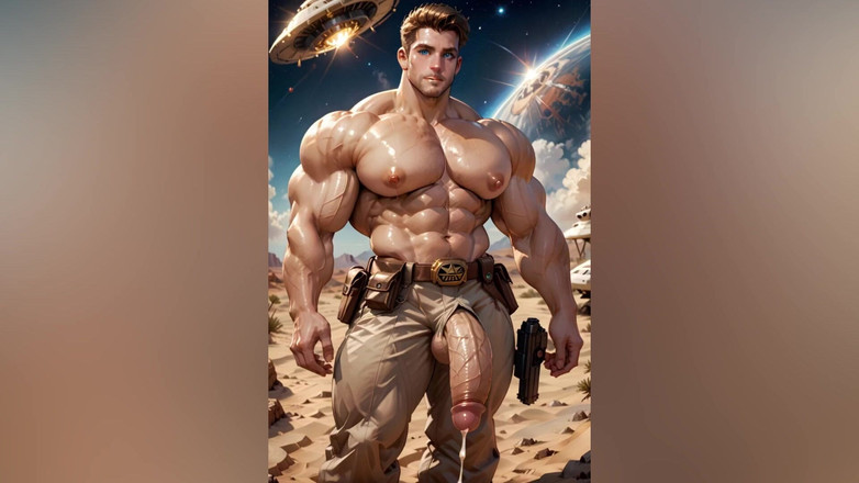 AI Blk: 肌肉发达的同性恋大鸡巴