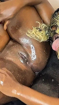 60 Year Old Ebony Big Booty Step Mother Fucked 18 Year Old Big Tits African Teenage Step Daughter with Fake Big Dick Strap-on