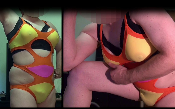 Tobi00815: Sahte göğüsler e-fincan: büyük takma yaraklı memeli duşta ıslak mayo. tıraşlı...