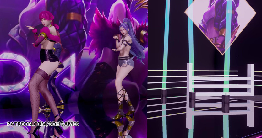 3D-Hentai Games: Black Pink - Jak se ti líbí ten striptýz, Ahri, Akali,...