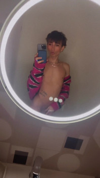 Femboy in Coffee Shop Public Bathroom