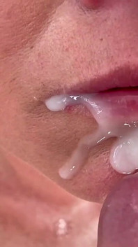 Cum shoot a lot on my face in slow motion