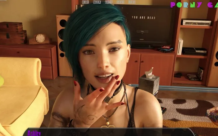 Porny Games: Halfway house - Facial on the living room (19)