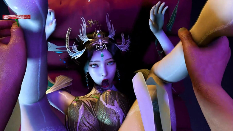 X Hentai: Virtuelles Glow: die verführerin mit großen möpsen - 3D Animation Hentai