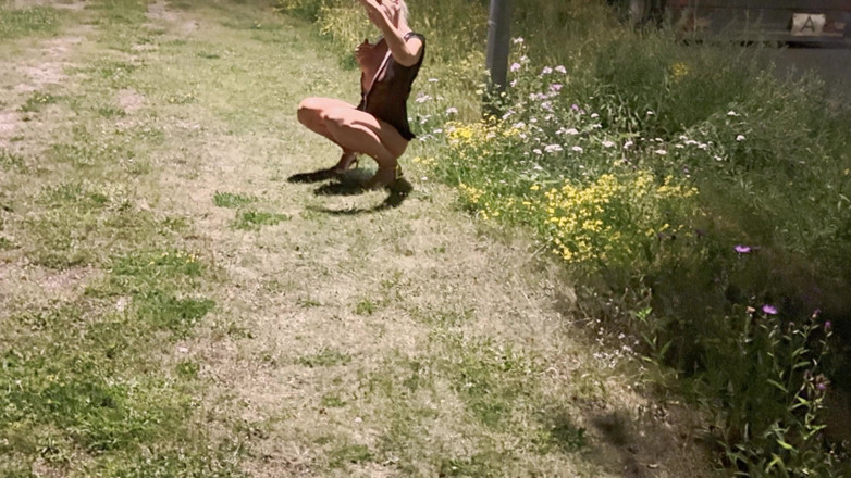 Miley Weasel: Dirty Nylon Slut Gets Fucked on the Street