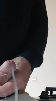 Jerking off My Cock in the Kitchen