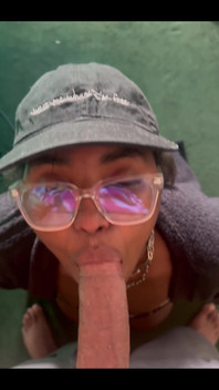 Nerdy Goth Girl Gets on Her Knees for a POV Blowjob