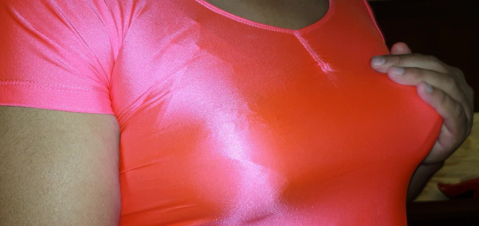 Sexy shinny clothes: Super Shinny pink top und spitzen möpse, 90er trainingsklamotten