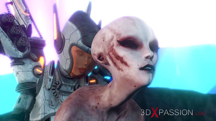 3dxpassion: Mimozemšťanka je tvrdě ošukána sci-fi průzkumníkem ve skafandru na exoplanety