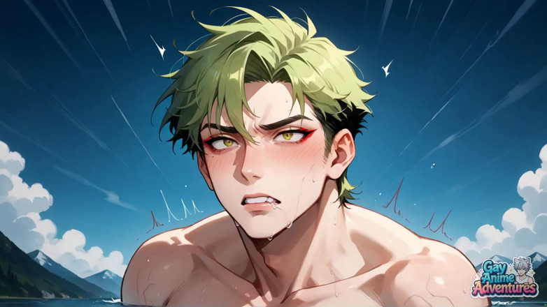 Gay Anime Adventures: Green-haired Muscle Lover's Mountain Wet Fantasy - Gay XXX Porn! Fique...