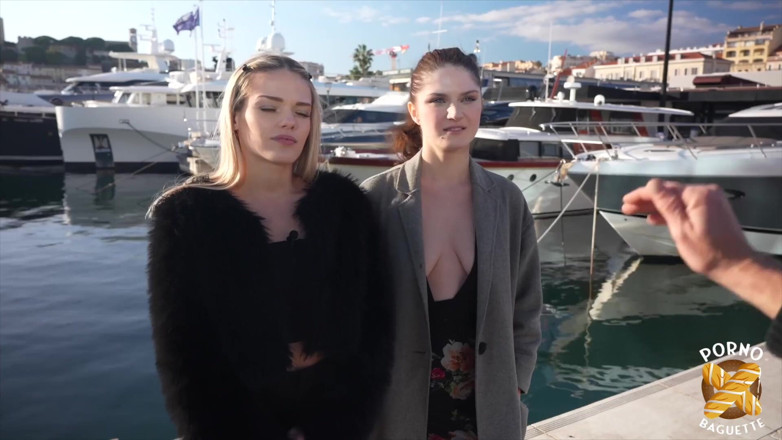 Porno Baguette: Jade și Francesca, Două fete superbe, împart o pulă mare