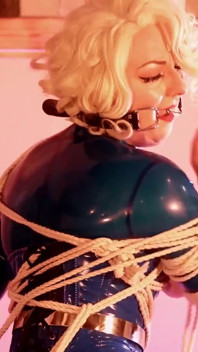 1 Hour Bondage in Latex Compilation Videos - Blonde MILF