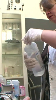 Doctors taking care of his small penis