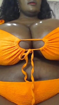 Curvacious Black BBW Showing off in a Sexy Lingerie