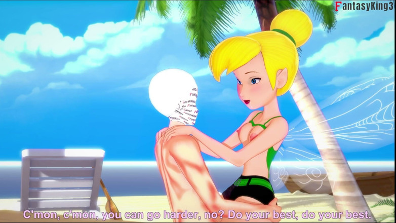 Fantasy king: Tinkerbell bikini seks op het strand