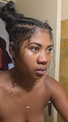 Teen Ebony in the Shower
