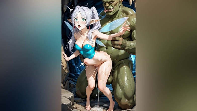 Iafanny: オークが魔法の膣で妖精とセックスする