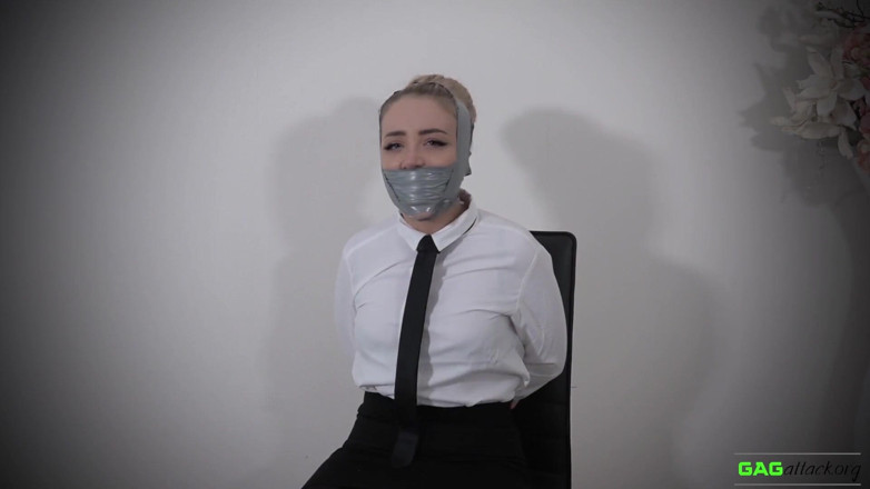Gag Attack: ऑब्रे - डबल पीवीसी टेप गला घोंटना