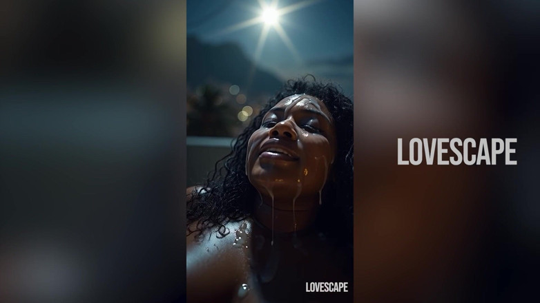 Lovescape: Ebony Exhibitionist Drilled Hard on the Block