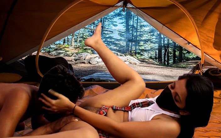 Nasty Chili: Călătorie cu sora vitregă și sex în aer liber în camping indian cu...