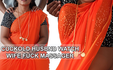 Luxmi Wife: Cuckold make bjuder in massagerare för att knulla fru - 1