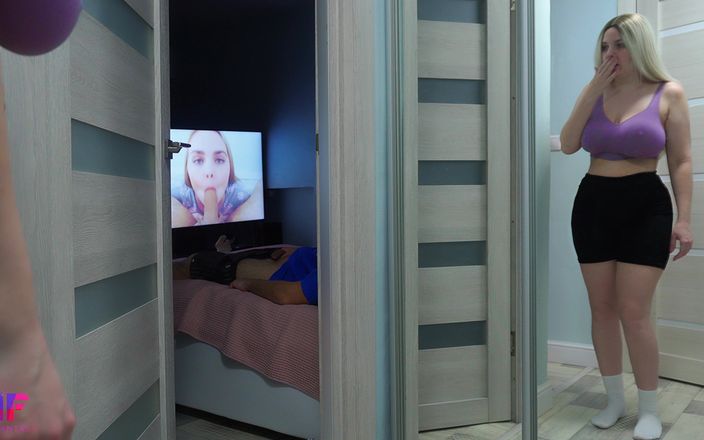 Miss Fantasy: Stepdaughter with Big Tits Spies on Stepdad
