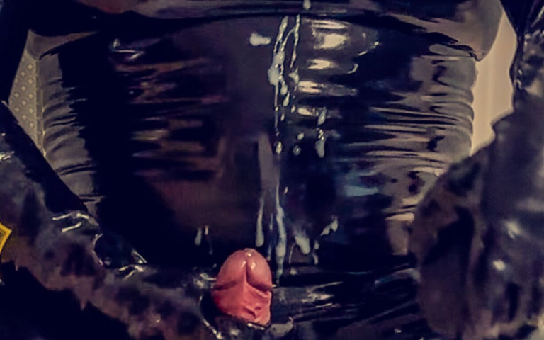 Cumshooting in Rubber Gear and Rubber Boots (Rubber boots bull)
