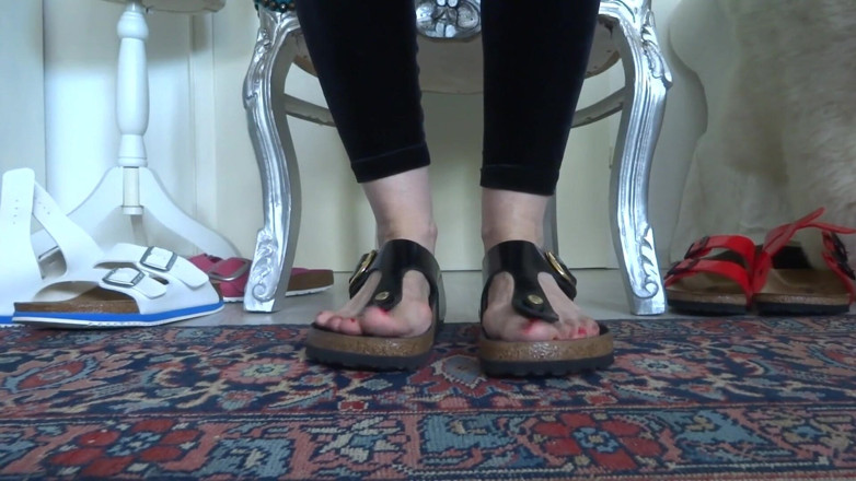 Lady Victoria Valente: Birkis Slippers Show 4 pairs of Birkis in comparison