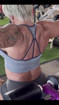 I Worked My Back Really Hard Today, Was Proud of the Weight I Was Able to Do Vids Following Pix