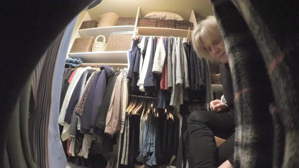 MarieRocks: Grandmas naked ass on the closet candid camera
