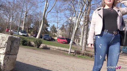German Scout: GERMAN SCOUT - 18yr young curvy big tits girl Lucie pickup and...