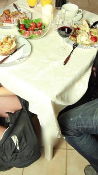 Public Extreme! Hot Licking and Fucking Orgy in a Restaurant