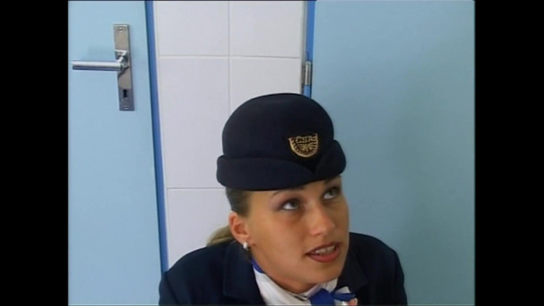 The Hunter Collection: Stewardess Pisses in Public Toilet Then Fucks a Big Cock...