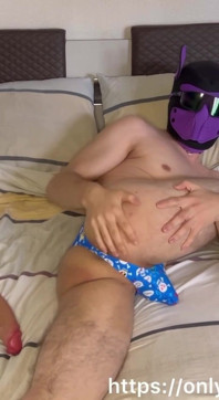 Hot Twink in Blue Thong