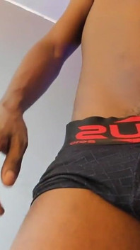 Straight Colombian Black Male Showing Cock and Bubble Ass