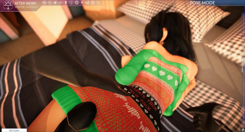 Cumming Gaming: Our apartment [Xmas Hentai porn play], ep.1. My roommate take sexy...