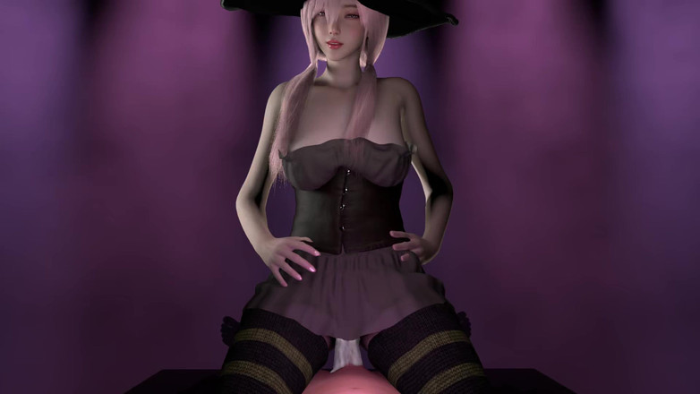 PixelAftDark: En koreansk häxas lapdance (halloween ridning förstapersonsvy)
