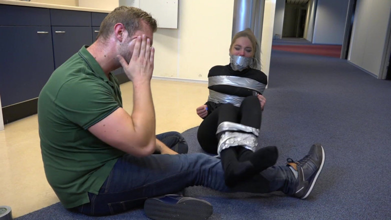 Restricting Ropes: Female crook caught and tickled