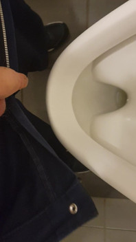 Chubby at Urinal From Work