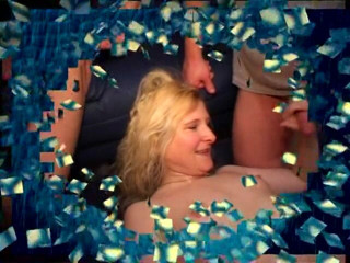 Horny Two really wet MILFs: Blonde MILF slut gets gangbanged and covered with cum