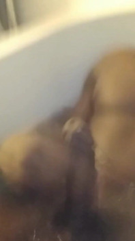 Nata4sex laying in the bath stroking my dick