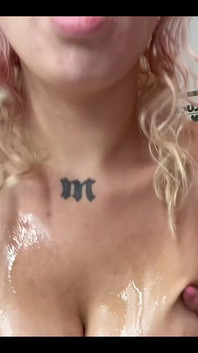 Playing with My Titties Covered in Oil!