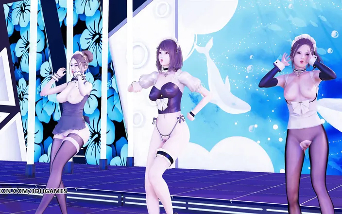 3D-Hentai Games: Hurly burly sexy maid hot striptease 4K