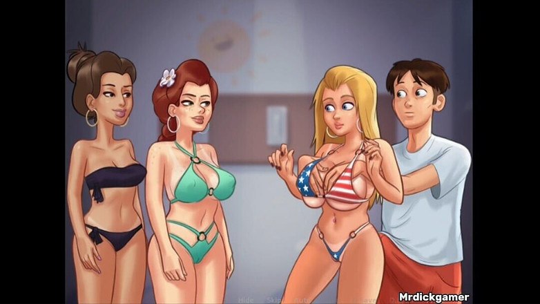 Hornysexes: Summertime saga 我的女友想要一次放松的按摩，因为我让她享受按摩的乐趣