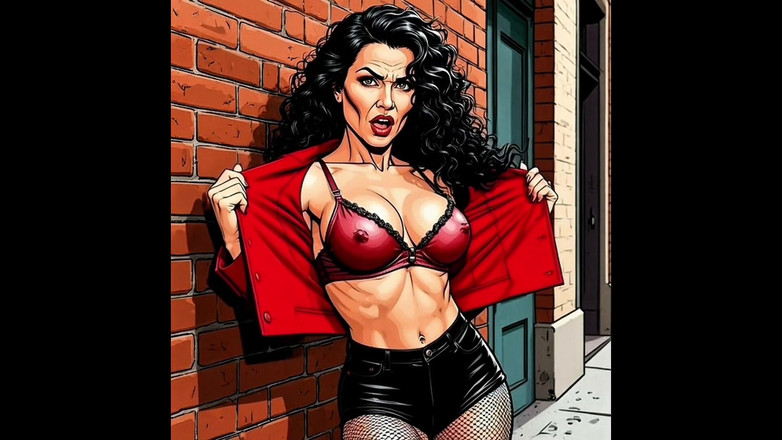 Octopussy Lovers Club: Casting Für Eine 40-jährige Sexy Schlampe. Karikatur. MILF Schwarze Strümpfe