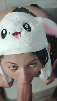 Teen cosplay sání velkého čůráka