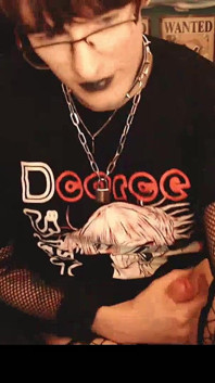 Goth Jerking and Cumming
