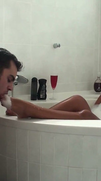 Ebony Babe Makes Him Lick Her Feet in The Bathtub