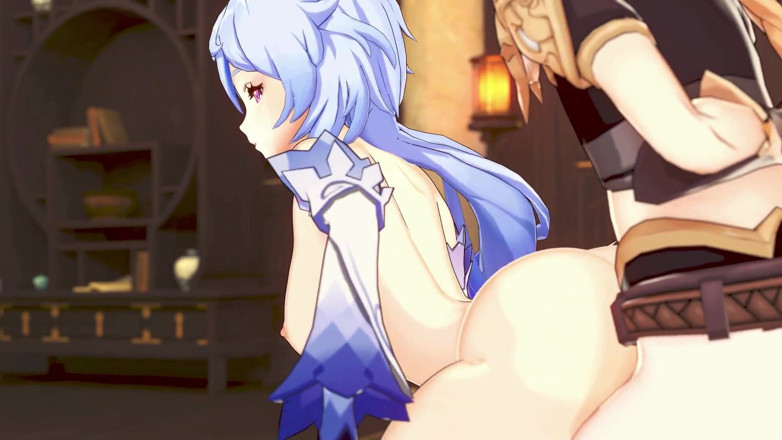 NSFWOtaku: Genshin Impact - Ganyu and Aether Namiętna scena seksu - Animacja Hentai 3D